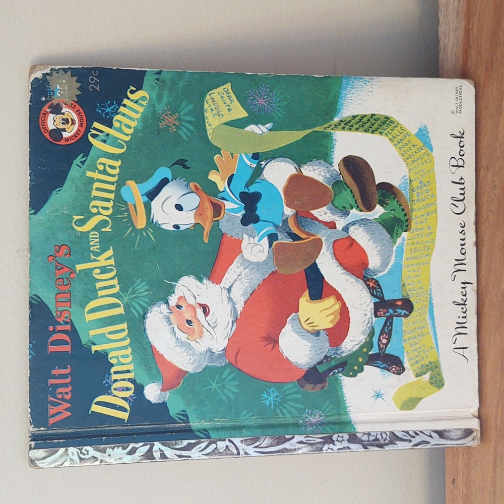 1952 Walt Disney's Mickey Mouse Club Golden Book "Donald Duck and Santa Claus"